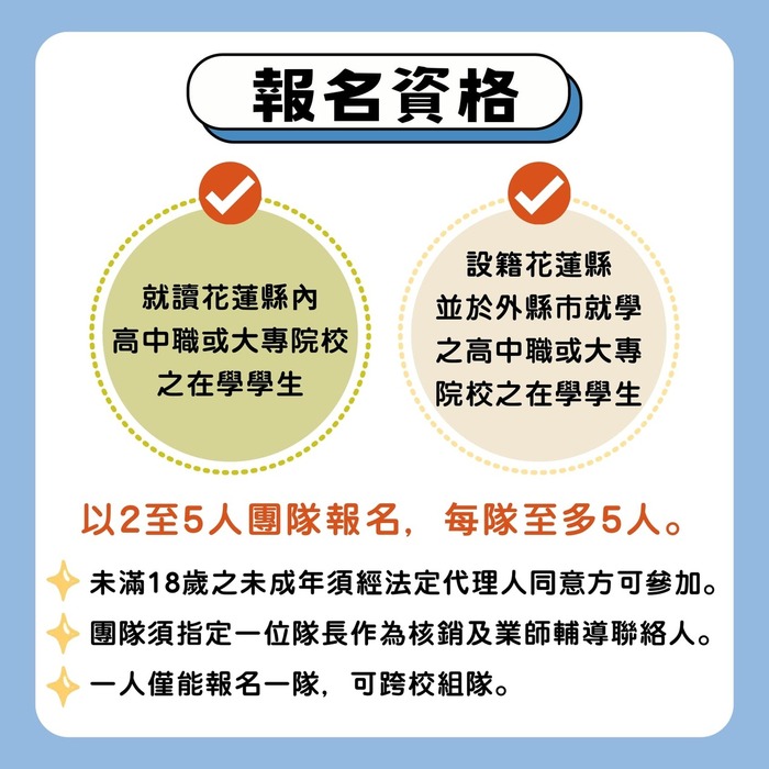 【轉知】2026花蓮青年夢想家計畫提案競賽，開始報名！（5/25截止收件）圖片