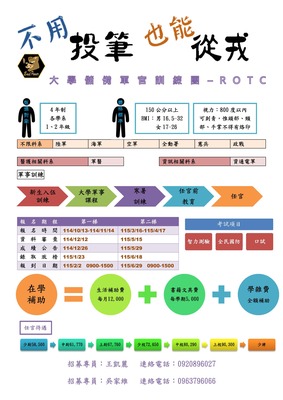 ✨️✨️115年大學儲備軍官訓練團甄選(招生)✨️✨️圖片